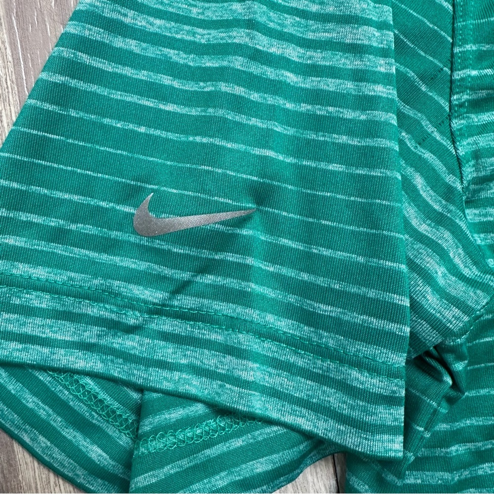 Nike Green Striped Polo Shirt - Picture 7 of 9